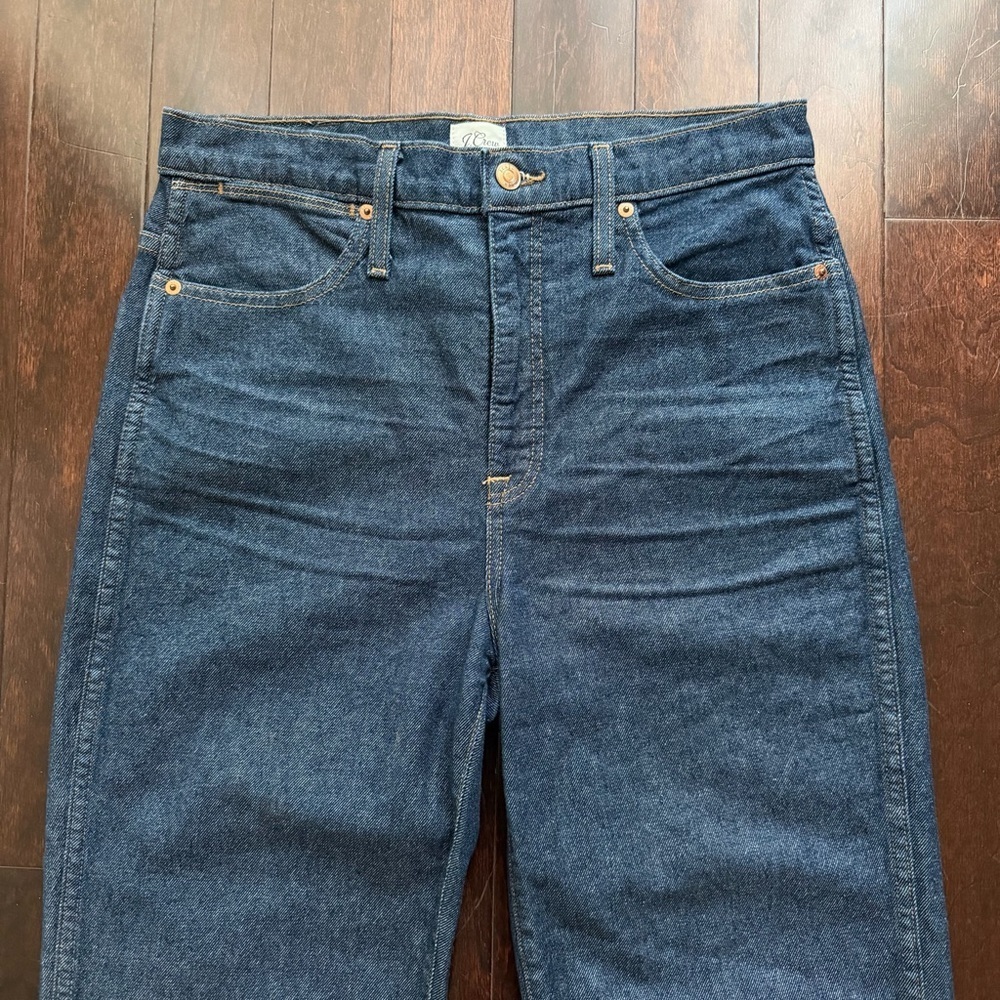 J.CREW Women's Jeans Size 30 Dark Wash Denim High-rise Tapered - Picture 2 of 10